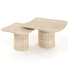 Load image into Gallery viewer, Travertine Side Table
