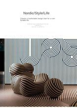 Load image into Gallery viewer, Striped Curved Chair
