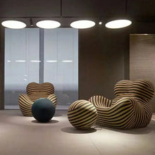 Load image into Gallery viewer, Striped Curved Chair
