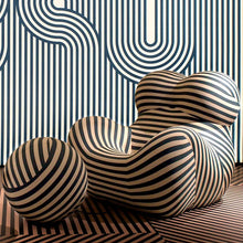 Load image into Gallery viewer, Striped Curved Chair

